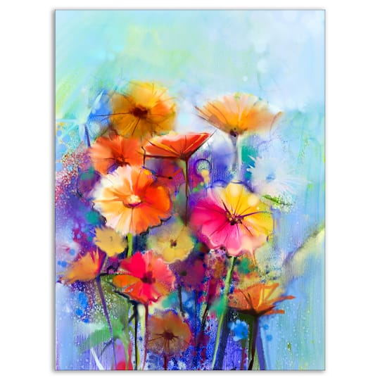 Designart - Abstract Floral Watercolor Painting